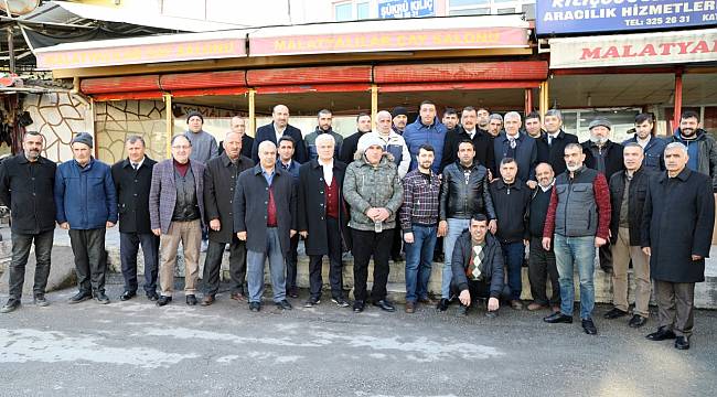 Başkan Gürkan ve Güder, Minibüsçü Esnafının Daveti Üzerine Minibüsçü Esnafı İle Bir Araya Geldi