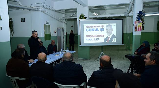 AK PARTİ YEŞİLYURT BELEDİYE BAŞKAN ADAYI MEHMET ÇINAR, ÖZALPER MAHALLE SAKİNLERİYLE BULUŞTU