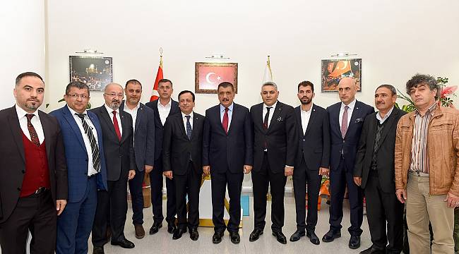 TSO Başkanı ve Yönetim Kurulu Üyelerini kabul eden Başkan Gürkan,