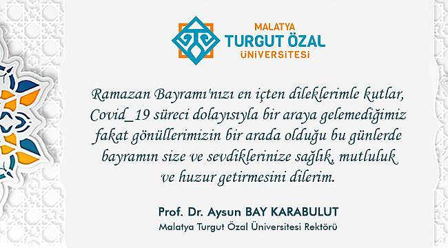 Prof. Dr. Aysun BAY KARABULUT 'dan Bayram Mesajı 