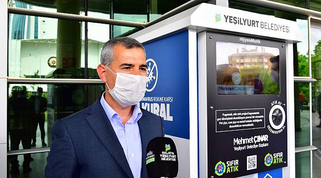 YEŞİLYURT BELEDİYESİ HİJYENMATİK MAKİNESİNİ HİZMETE SUNDU