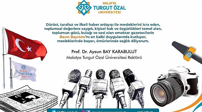 Basın Bayramını en kalbi duygularımla kutluyorum..