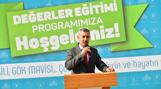 BAŞKAN ÇINAR, ‘DEĞERLER EĞİTİMİ PROJESİ’ TANITIM TOPLANTISINDA KONUŞTU;