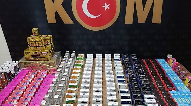 KOM Şube Müdürlüğünce; A. S. Ö. isimli şahsın iş yerinde gümrük kaçağı