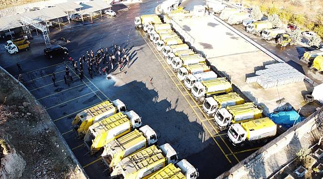 BATTALGAZİ BELEDİYESİ’NDEN PERSONELİNE YANGIN TATBİKATI