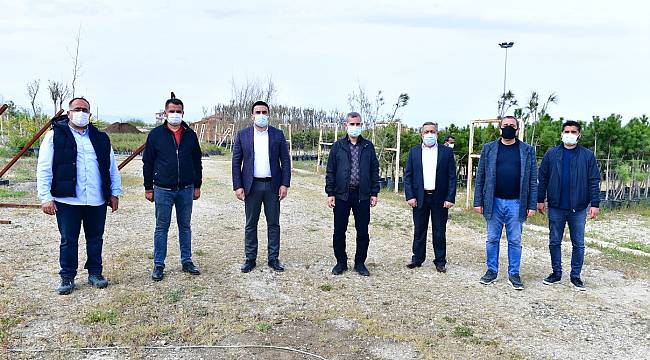 BAŞKAN ÇINAR, TEPEKÖY FİDANLIK ALANINDA Kİ ÇALIŞMALARI İNCELEDİ 