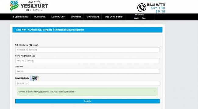 YEŞİLYURT BELEDİYESİ ONLİNE HİZMETLERLE VATANDAŞLARIN YANINDA