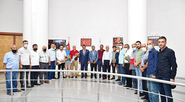 Minibüsçü ve Servisçilerden Başkan Gürkan’a Teşekkür Ziyareti