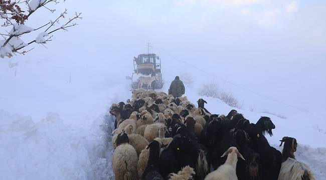 BEYDAĞI’NI AŞAN BATTALGAZİ BELEDİYESİ EKİPLERİ, ÜRETİCİ VE HAYVANLARINI KURTARDI