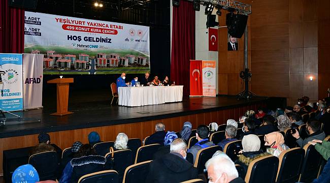 YAKINCA AFET KONUTLARINDA 1.ETAP KURA ÇEKİMİ YAPILDI 