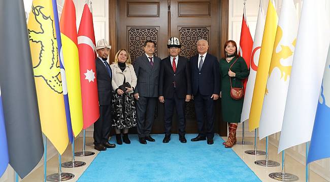 KIRGIZİSTAN HEYETİNDEN BAŞKAN GÜDER’E KARDEŞLİK ZİYARETİ