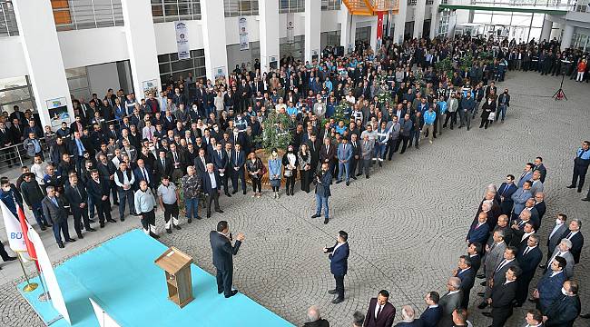 Başkan Gürkan personelle bayramlaştı