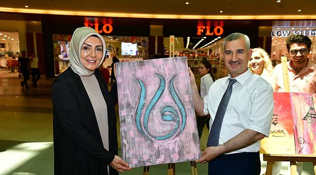 BAŞKAN ÇINAR, ‘ HAYAT ENGEL TANIMAZ’SLOGANIYLA BAŞLATILAN ‘ BENİM FIRÇAM’ RESİM SERGİSİNİN AÇILIŞINI YAPTI