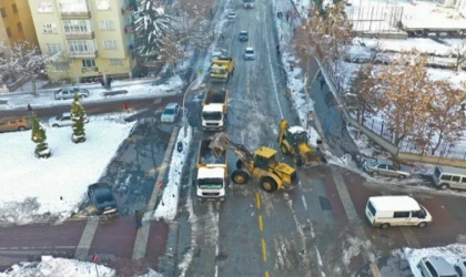 Malatya Büyükşehir’den karla mücadele