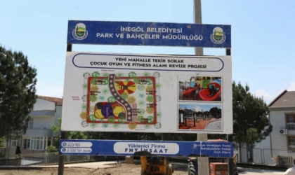 Bursa İnegöl’de eskiyen parklar yenileniyor